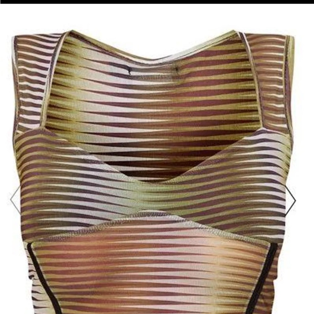 PrettyLittleThing Multicolor Striped Crop Top